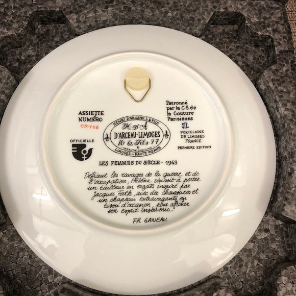 1943 Ganeau's Women of the Century Porcelian COA - Picture 2 of 8